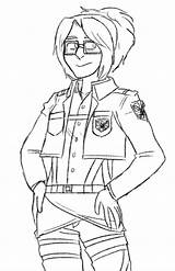 Hange Coloring Hanji sketch template