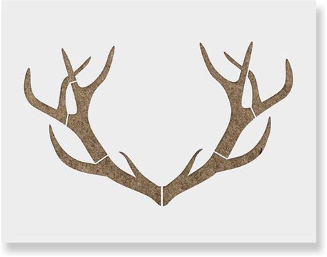 deer antler stencil template reusable stencil  deer antlers