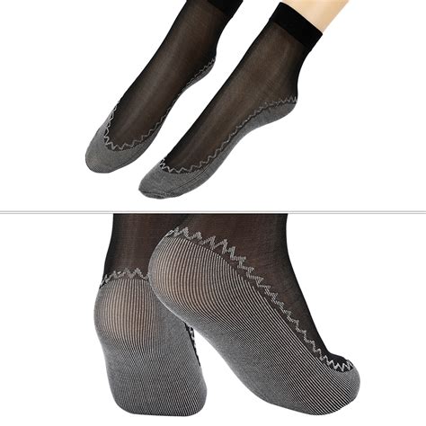 women short silk stockings ankle sexy ultra thin elastic silky short