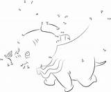Dumbo Volante Puntini Unisci Elefante Printmania Relier sketch template