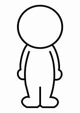 Person Outline Blank Coloring Clipart Pages Kids Use Template Drawing Empty Printable Face Clip Templates Draw Kid Color Leeg Poppetje sketch template
