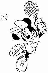 Coloring Mouse Golf Pages Mickey Minnie sketch template