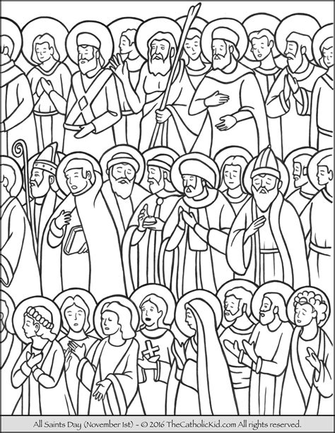 saints day coloring page