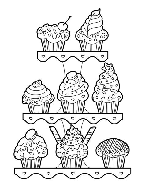 printable muffin coloring page    https