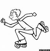Roller Coloring Skate Pages Skating Rollerskating Drawing Sports Getdrawings Template Sketch sketch template