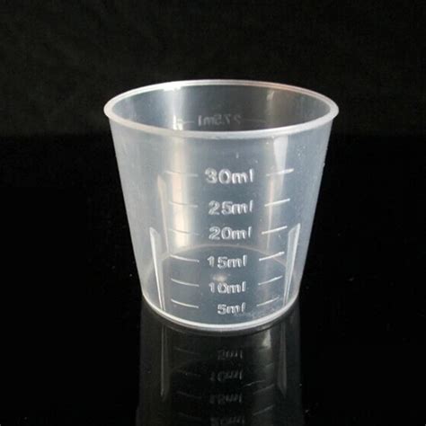 lab kitchen clear white plastic ml measuring cup beakerpcslot