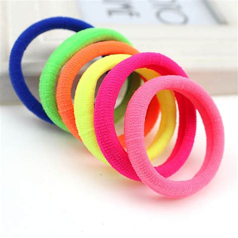 50pcs pure color hair holders rubber bands elastics girl