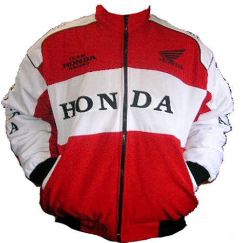 race car jackets honda racing jacket red  white