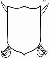 Kids Medieval Shields Blank Crafts Shield Coloring sketch template