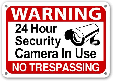 amazoncom  hour video surveillance sign cctv warning signs home
