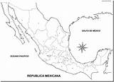 Mexico Division Coloring Pages Map Political Mapa Con Politica sketch template
