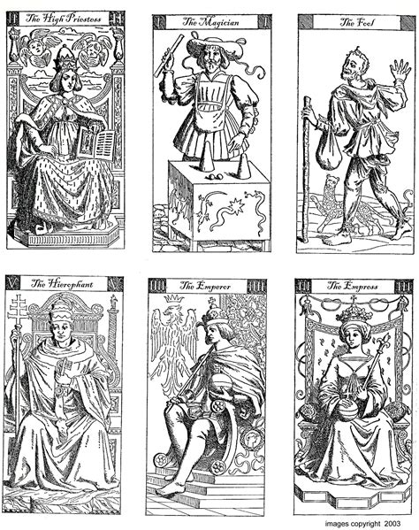 printable tarot cards black  white    print