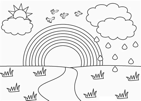 rainbow  forest coloring page  printable coloring pages  kids
