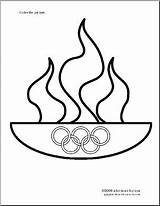 Olympic Coloring Pages Olympics Torch Flame Para Special Sports Summer Theme Printable Juegos Crafts Kids Colorear Flag Abcteach Idea Teacher sketch template