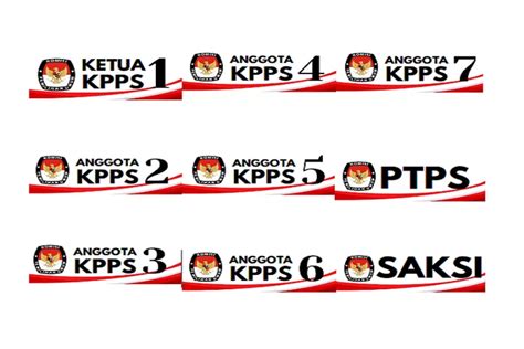 Print Out Papan Nama Meja Kpps Doc Tulisan Label Kpps 1 Sampai 7