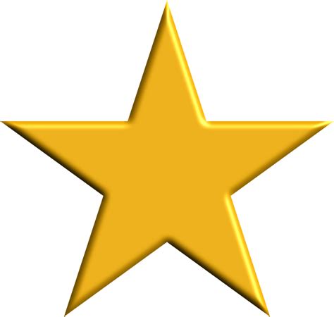 gold star transparent clipart