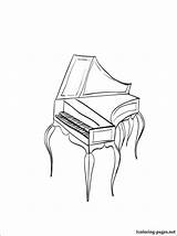 Coloring Piano Drawing Harpsichord Pages Orchestra Story Keyboard Color Music 1coloring Teaching Getdrawings Paintingvalley Getcolorings sketch template