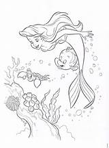Colorear Mermaid Sirenetta Sirena Páginas Sirenita sketch template