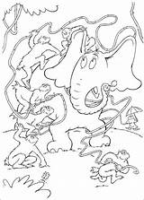 Coloring Horton Pages Hears Who Printable Coloring4free Book Cartoons Info Seuss Dr Books sketch template