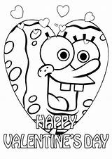 Coloring Valentine Valentines Pages Spongebob Print Kids Printable Boys Sheets St Color Colouring Cartoon Bestcoloringpagesforkids Adult Maatjes February Heart sketch template