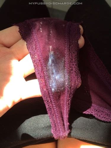purple wet panties my pussy discharge