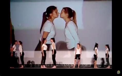 lesbian kissing in crimean youth theatre show labelled