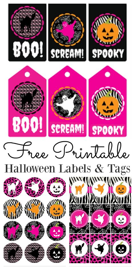 printable halloween labels  tags