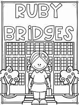 Ruby Bridges Sheet Coloring Template Pages Book sketch template