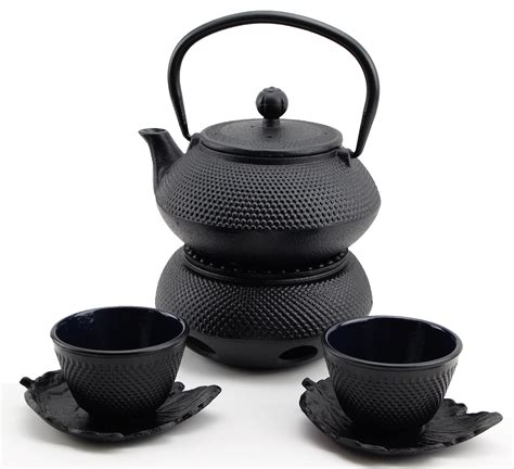 hobnail iron teapot set japanese antique  fl oz small dot cast iron teapot tetsubin