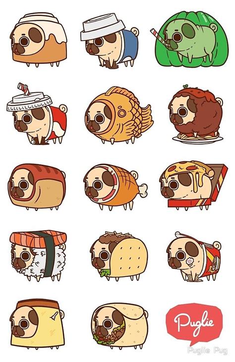 puglie food   puglie pug pugs cute doodles cute pugs