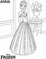Frozen Coloring Pages Disney Anna Sheet Printable Size Click sketch template