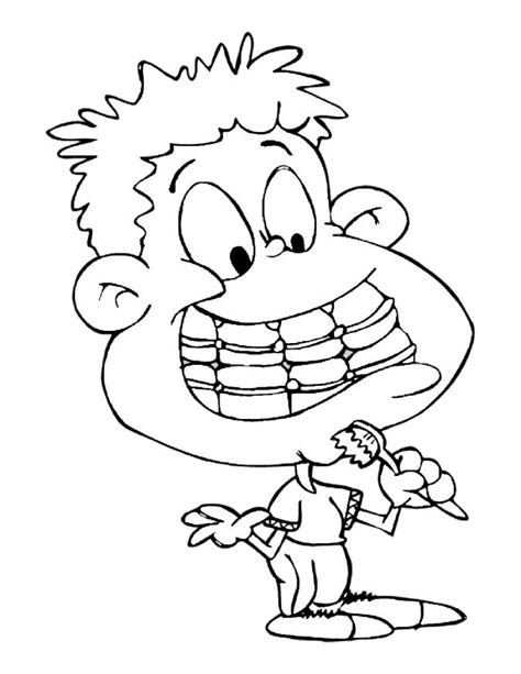 coloring page brushing teeth  printable coloring pages img
