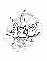 Weed Coloring Pages Leaf Marijuana 420 Drawing Tattoo Tattoos Outline Printable Drawings Adult Sheets Cannabis Lean Trippy Cool Colouring Book sketch template