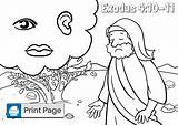 Moses Bush Coloring Burning Pages Printable Gone Within Called Said God Him Am Look Over sketch template