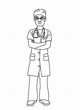 Doctor Coloring Pages Kids Colouring Jobs Index Gif English Professions Print Colpages Folders sketch template