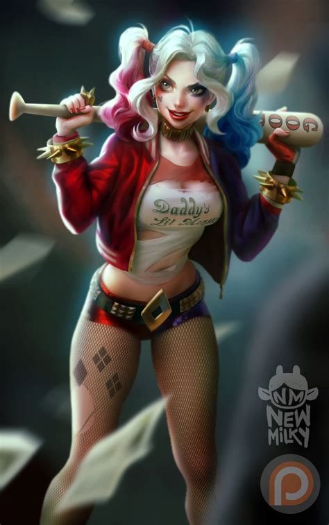 artstation harley quinn anna nikonova aka newmilky