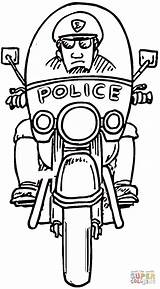 Police Coloring Officer Pages Color sketch template