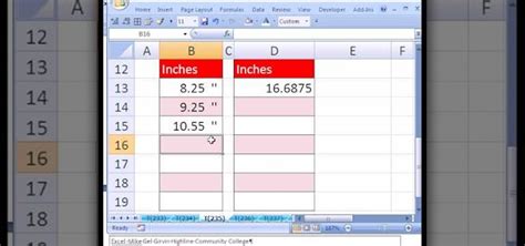 How To Format Decimals And Fractions As Inches In Ms Excel « Microsoft