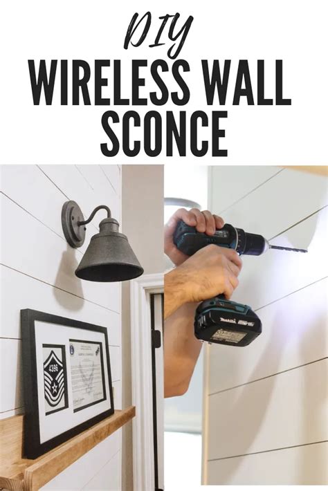 diy wireless wall sconce life  simple   wireless wall sconce diy sconces wall