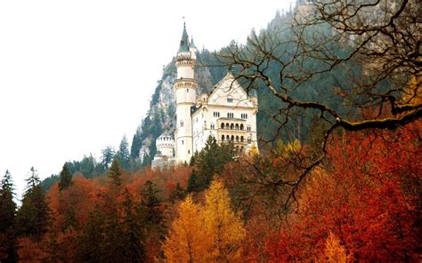 neuschwanstein castle   autumn hd desktop wallpaper widescreen high definition fullscreen