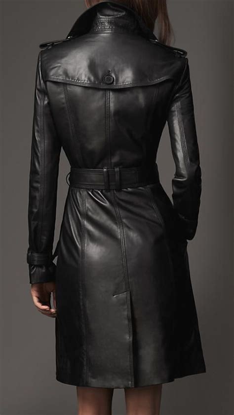 Women’s Clothing Burberry Sleeve Leather Trench Coat