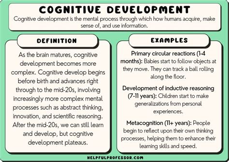 cognitive development examples