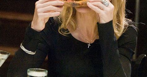 Madonna Snapped Stuffing Her Face With Pizza On David