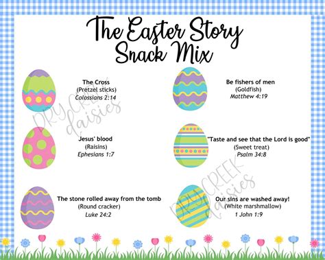 easter story snack mix card printable easter printables etsy easter