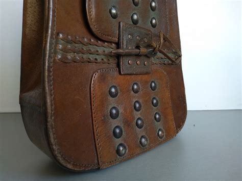vintage genuine leather bag retro leather bag  leather etsy