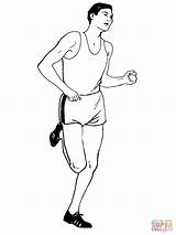 Running Coloring Long Distance Pages Jump Online Athlete Template Supercoloring sketch template