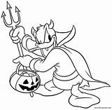 Halloween Disney Coloring Pages Donald Duck Devil Color Kids Printable Print Teens Mickey Size Top Books Printables Sheet Mouse Witch sketch template