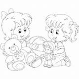 Playing Girls Coloring Surfnetkids Pages People Previous sketch template