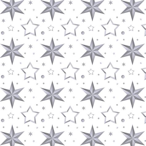 Free Vector Realistic Silver Stars Pattern