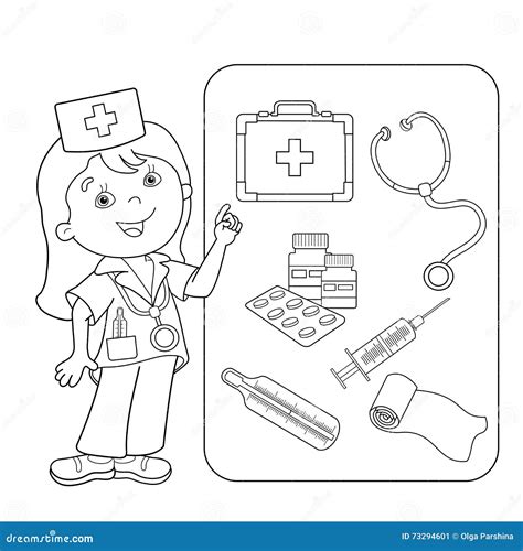 medical kit coloring book coloring pages